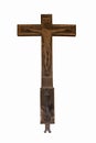 Wooden Cross Isolated On White