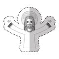 Jesuschrist with halo character religious icon