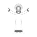 Jesuschrist with halo character religious icon