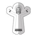 Jesuschrist with halo character religious icon