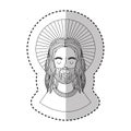 Jesuschrist with halo character religious icon