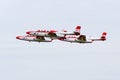 Jet aerobatic team TS-11 Iskra - in flight. Royalty Free Stock Photo