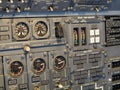 Jet aircraft cockpit Equipment Royalty Free Stock Photo
