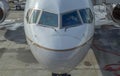 Jet airliner cockpit