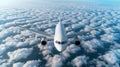 jet airliner flying above cloud Royalty Free Stock Photo