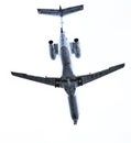 Jet airliner on white background