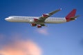 Jet airplane flying in the sky Royalty Free Stock Photo