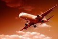 Jet airplane landing Royalty Free Stock Photo