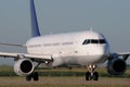 Jet airplane taxiing Royalty Free Stock Photo