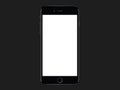 Jet black Apple iPhone 7 Plus mockup template Royalty Free Stock Photo