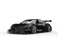 Jet black concept super sports car - beauty shot