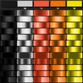 Jet Black Silver Grey Bright Orange Dark Orange Bright Yellow solid color with Shimmering Gradient Color Bundle. Perfect for Royalty Free Stock Photo
