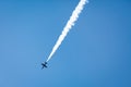 Jet in blue sky