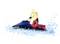 Jet Boat : Man Riding A Jet Ski on The Water Royalty Free Stock Photo