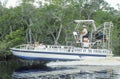 A jet boat tours the Everglades in the Everglades National Park, Florida