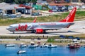 Jet2 Boeing 737-800 airplane at Skiathos Airport in Greece