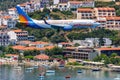 Jet2 Boeing 737-800 airplane at Skiathos Airport in Greece