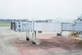 Jet bridge from an airport terminal gate at Singapore Royalty Free Stock Photo