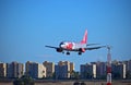 Low Jet2 Aircraft Landing At Alicante Airport Royalty Free Stock Photo