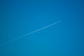 Jet in the deep blue sky Royalty Free Stock Photo