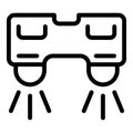 Jet driven propulsion board icon outline vector. Summer jetpack equipment