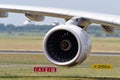 Jet engine and aircraft wing