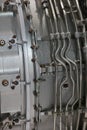 jet engine. airplane engine side view close up Royalty Free Stock Photo