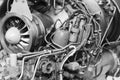 Jet engine close-up Royalty Free Stock Photo