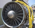 Jet engine of a fighter aircraft on a rack Royalty Free Stock Photo