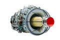 Jet engine helicopter, turbine isolated white background. Royalty Free Stock Photo