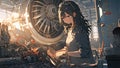Jet engine mechanic at work - Generative AI