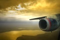 Jet Engine Sunset Royalty Free Stock Photo