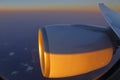 Jet Engine with sunset light shot from passenger window - November 2013