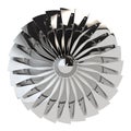 Jet engine, turbine blades of airplane, 3d render