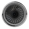 Jet engine, turbine blades of airplane, 3d render