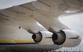 Jet engines of cargo plane Royalty Free Stock Photo