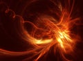 Jet. Fiery power fractal on a black