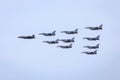 Jet fighter formation Royalty Free Stock Photo