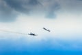 JET FLY AS DISPLAY IN AIRSHOW SIAF ABOVE AIRPORT SLIAC in Slovakia