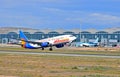 Jet2 Holiday Aircraft Taking Off from Alicante airport Royalty Free Stock Photo