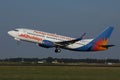 Jet2holidays plane taking off from airport Royalty Free Stock Photo