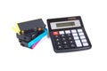 Jet-ink color printer cartridges and calculator