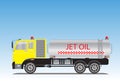 Jet oil truck for ground airport service