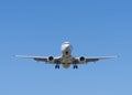 Jet passenger airplane landing Royalty Free Stock Photo