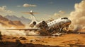 Desert Disaster: Jet Crash Landing in the Arid Sands