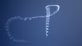 A jet plane doing skywriting