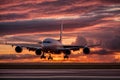 Jet plane parked with nice cloud on the background Royalty Free Stock Photo