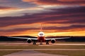 Jet plane parked with nice cloud on the background Royalty Free Stock Photo