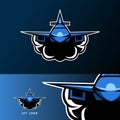 Jet plane war soldier mascot sport esport logo template Royalty Free Stock Photo