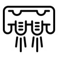 Jet propelled board icon outline vector. Embark jetpack platform Royalty Free Stock Photo